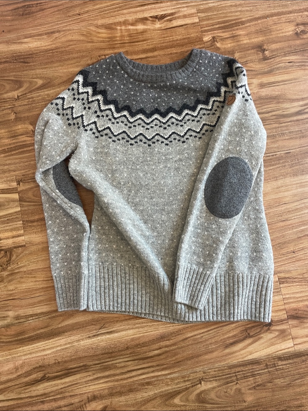Fjallraven Gray and Dark Gray Nordic Crewneck Sweater